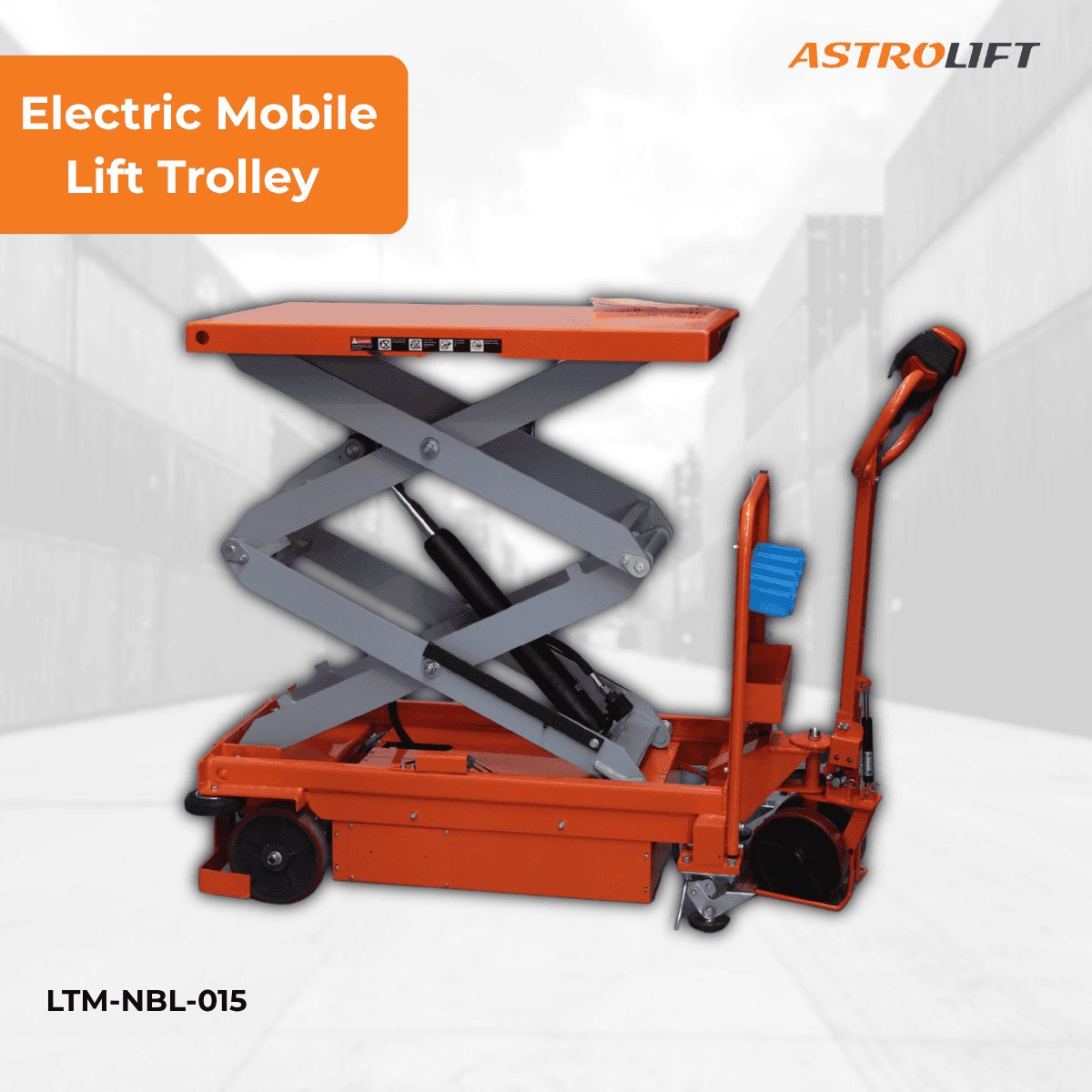 Buy Mobile Lift Trolley - Electric in Material Handling available at Astrolift NZ